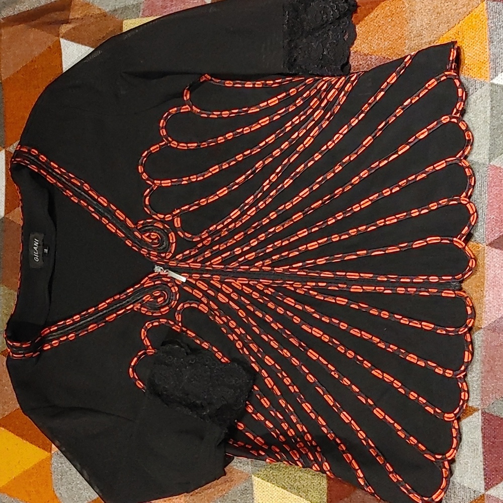 Gilani zip up shirt sz 18